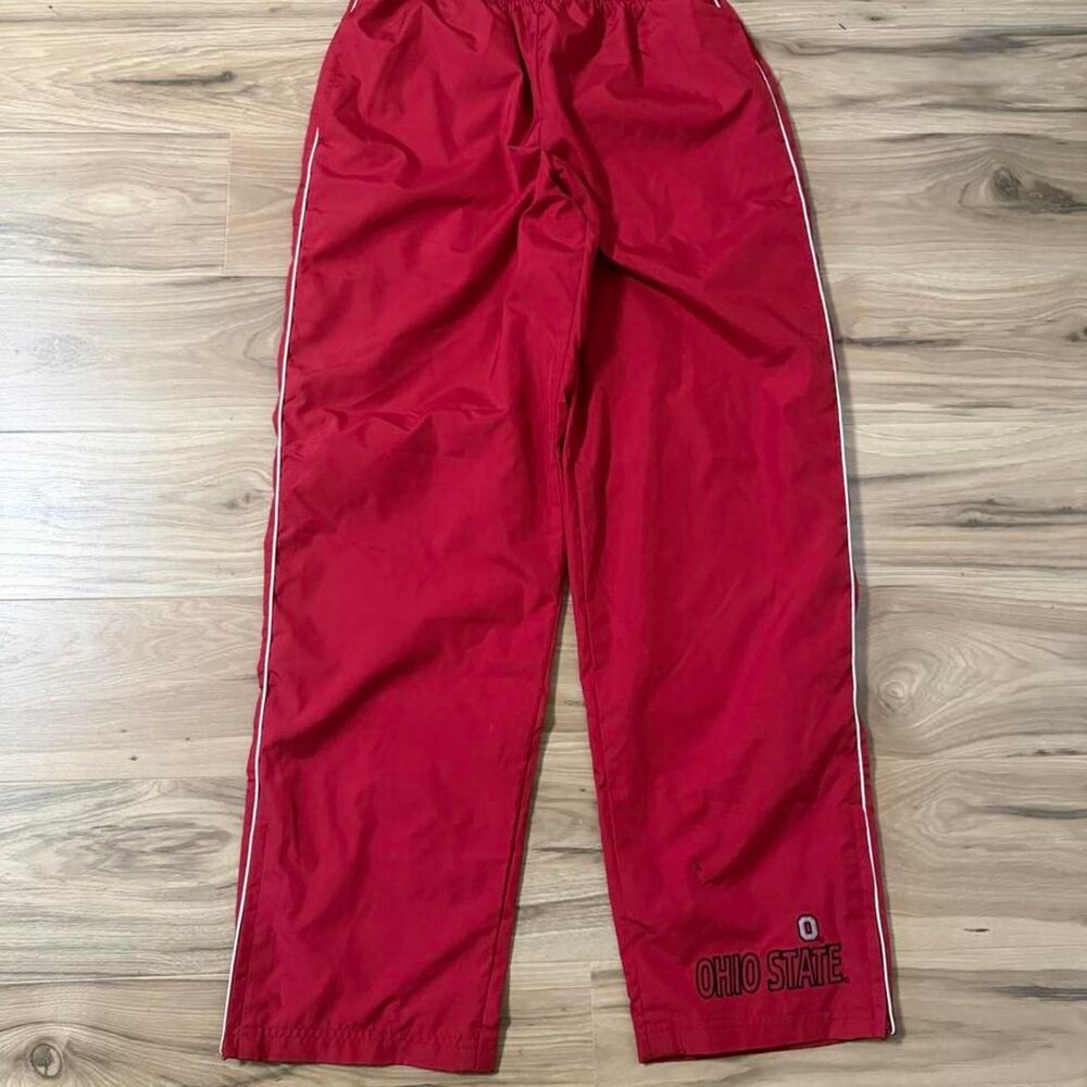 Vintage 90s Ohio State Buckeyes red track pants embroidered baggy medium